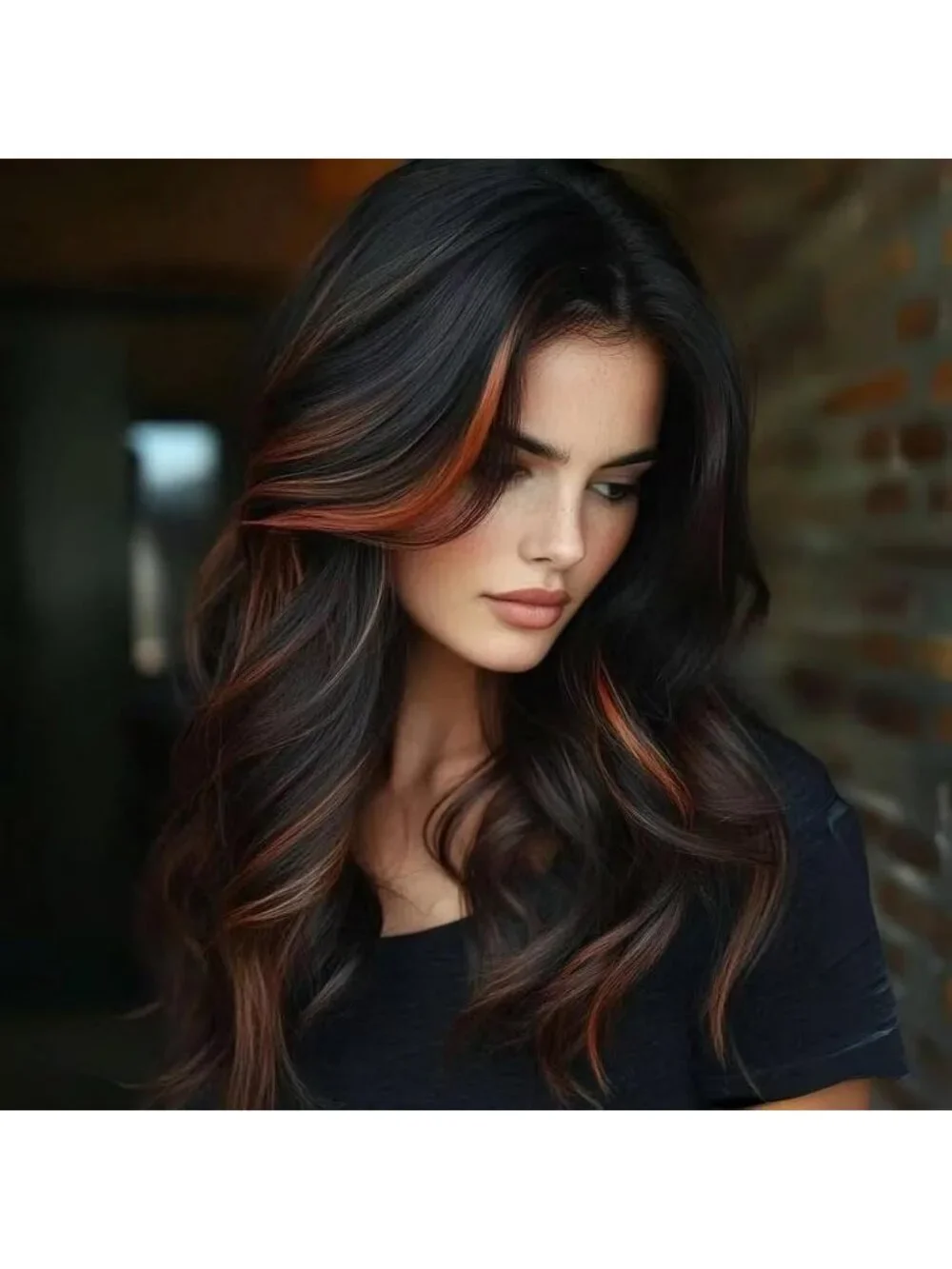 Women's Orange Long Blonde Wavy Synthetic Platinum Layered Classic Wigs